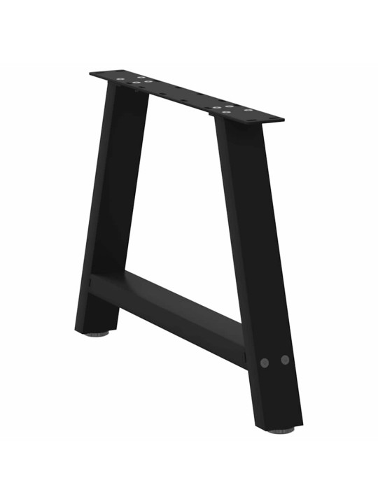 Nohy konferenčního stolku ve tvaru A, 2 ks, černé, 70 x (42-43) cm, ocel