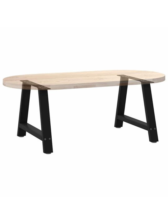 Nohy konferenčního stolku ve tvaru A, 2 ks, černé, 70 x (42-43) cm, ocel