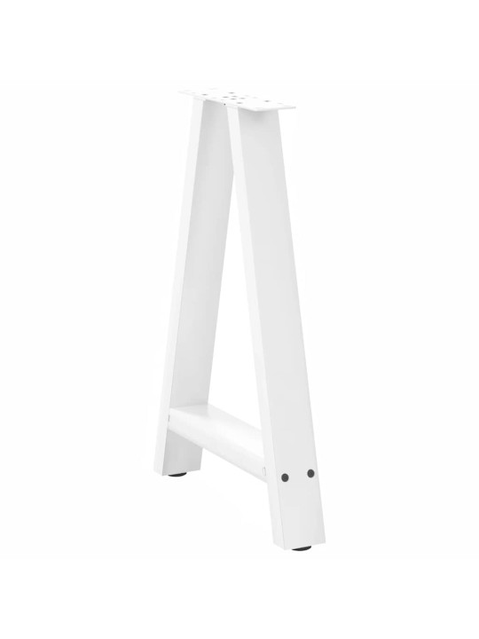 Nohy k jídelnímu stolu ve tvaru a, 2 ks, bílé, 50 x (72-73) cm, ocel