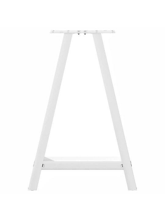 Nohy k jídelnímu stolu ve tvaru a, 2 ks, bílé, 50 x (72-73) cm, ocel