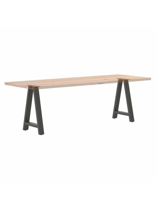 Nohy k jídelnímu stolu ve tvaru a, 2 ks, antracitové, 50 x (72-73) cm, ocel