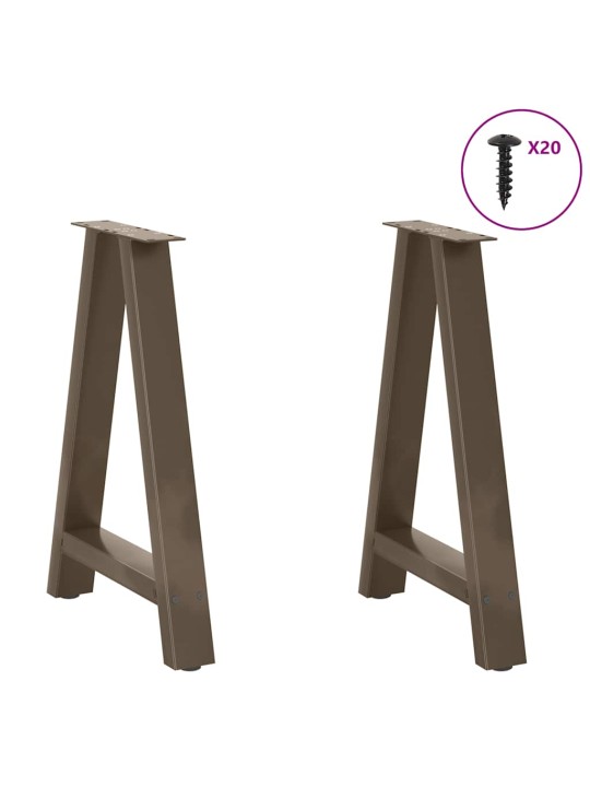 Nohy k jídelnímu stolu ve tvaru a, 2 ks, 50 x (72-73) cm, ocel