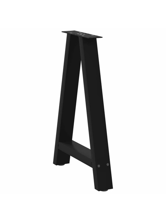 Nohy k jídelnímu stolu ve tvaru A, 2 ks, černé, 60 x (72-73) cm, ocel