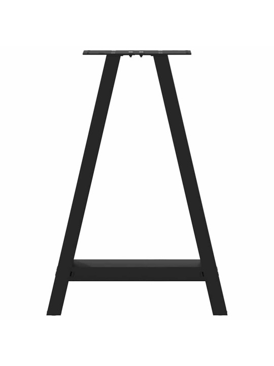Nohy k jídelnímu stolu ve tvaru A, 2 ks, černé, 60 x (72-73) cm, ocel