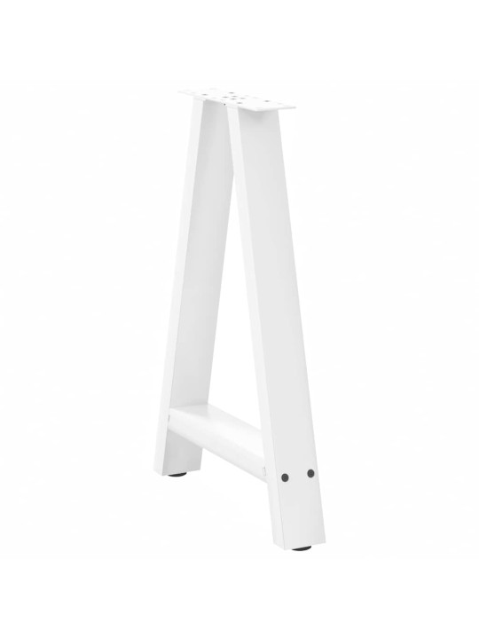 Nohy k jídelnímu stolu ve tvaru a, 2 ks, bílé, 60 x (72-73) cm, ocel