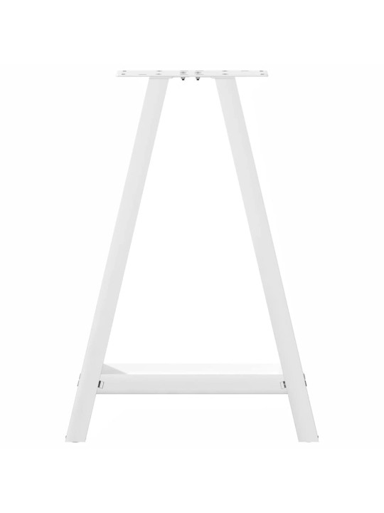 Nohy k jídelnímu stolu ve tvaru a, 2 ks, bílé, 60 x (72-73) cm, ocel