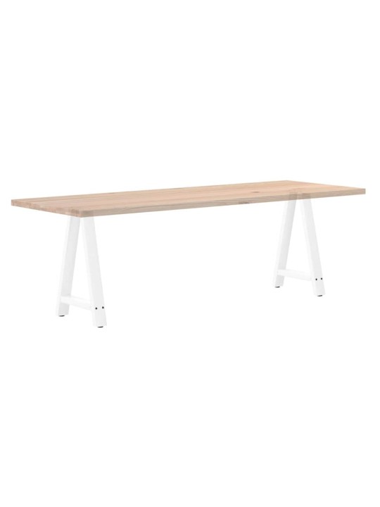 Nohy k jídelnímu stolu ve tvaru a, 2 ks, bílé, 60 x (72-73) cm, ocel
