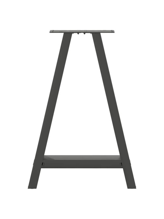 Nohy k jídelnímu stolu ve tvaru a, 2 ks, antracitové, 60 x (72-73) cm, ocel