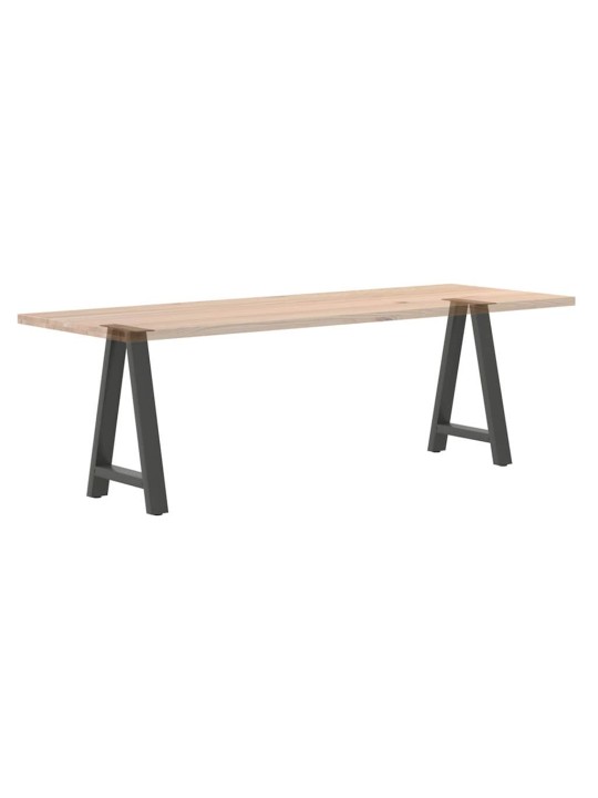 Nohy k jídelnímu stolu ve tvaru a, 2 ks, antracitové, 60 x (72-73) cm, ocel