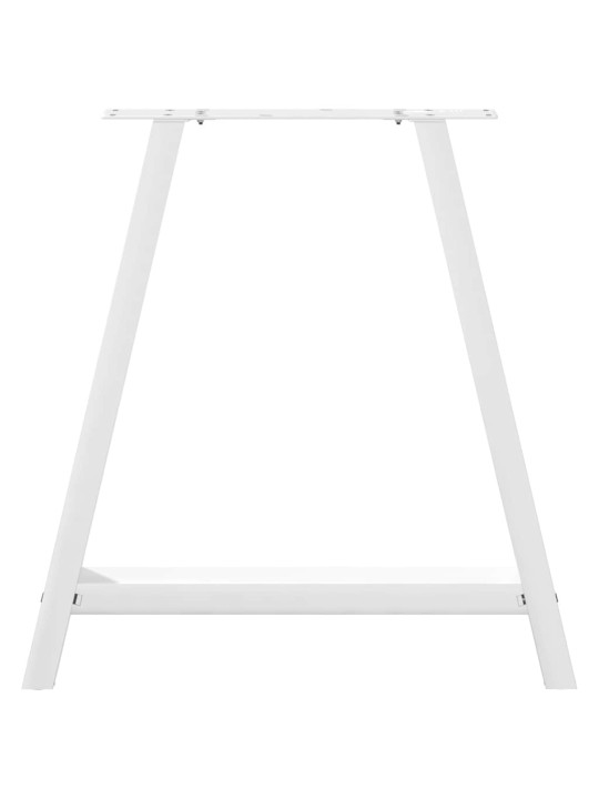 Nohy k jídelnímu stolu ve tvaru a, 2 ks, bílé, 70 x (72-73) cm, ocel