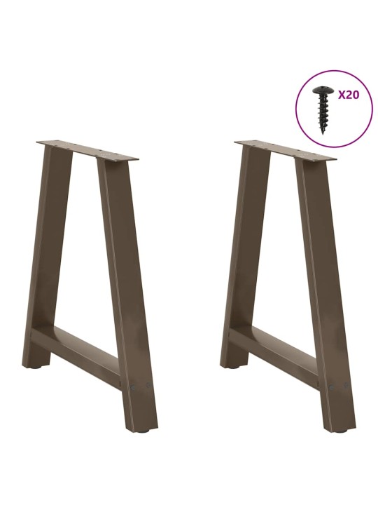 Nohy k jídelnímu stolu ve tvaru a, 2 ks, 70 x (72-73) cm, ocel