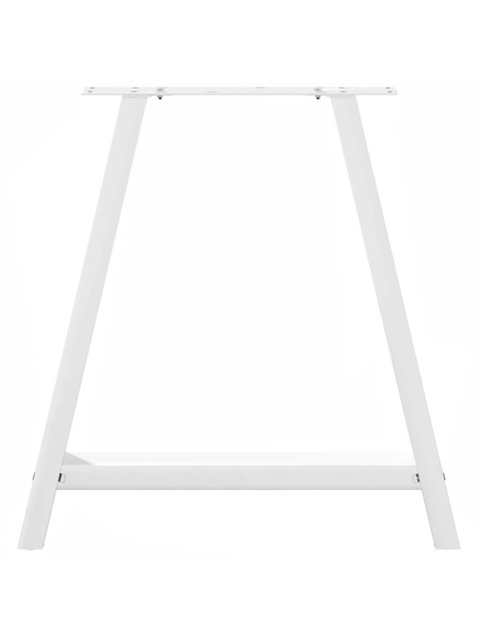 Nohy k jídelnímu stolu ve tvaru a, 2 ks, bílé, 80 x (72-73) cm, ocel