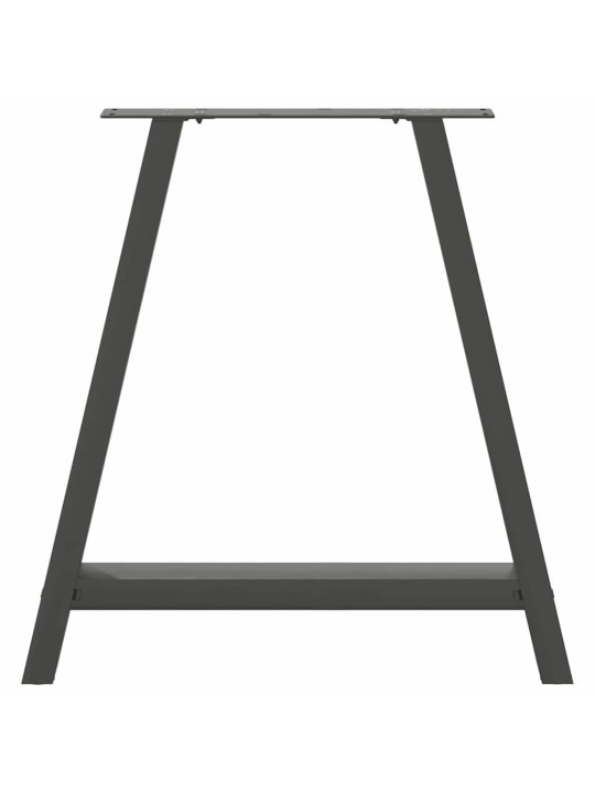 Nohy k jídelnímu stolu ve tvaru A, 2 ks, antracitové, 80 x (72-73) cm, ocel