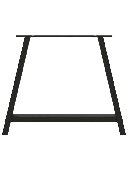 Nohy k jídelnímu stolu ve tvaru A, 2 ks, černé, 90 x (72-73) cm, ocel