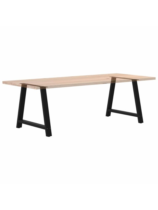 Nohy k jídelnímu stolu ve tvaru A, 2 ks, černé, 90 x (72-73) cm, ocel