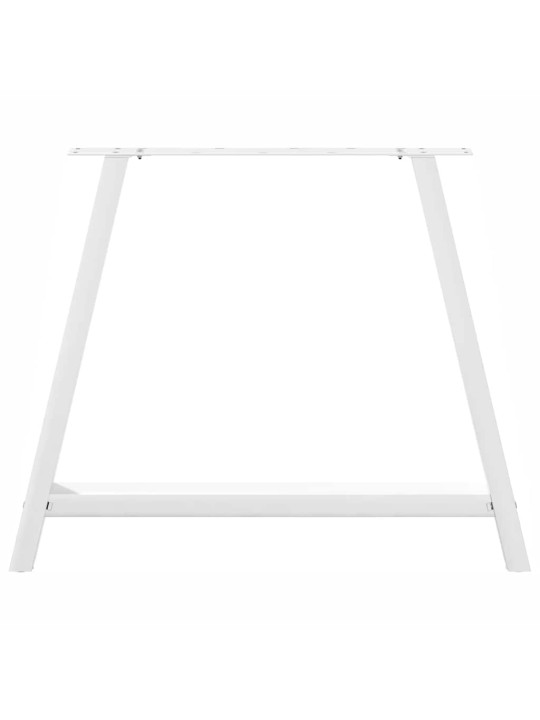 Nohy k jídelnímu stolu ve tvaru a, 2 ks, bílé, 90 x (72-73) cm, ocel