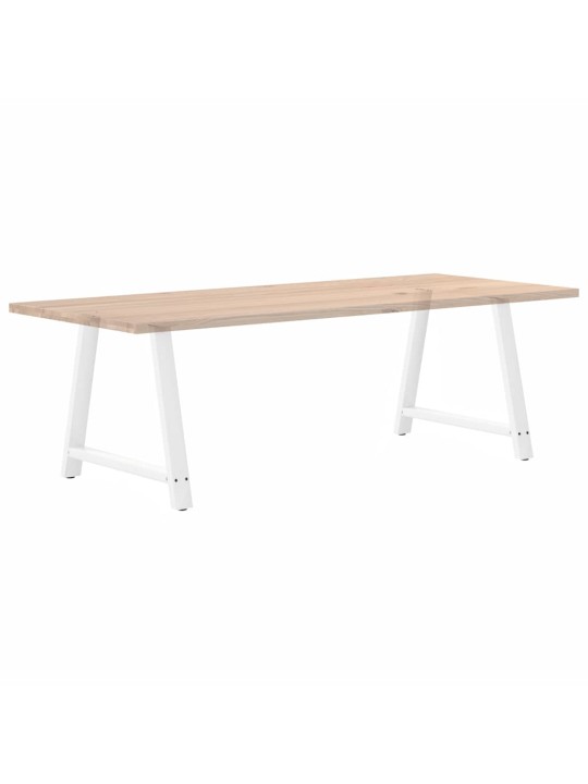 Nohy k jídelnímu stolu ve tvaru a, 2 ks, bílé, 90 x (72-73) cm, ocel