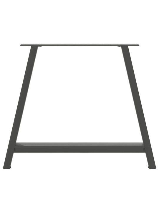 Nohy k jídelnímu stolu ve tvaru a, 2 ks, antracitové, 90 x (72-73) cm, ocel