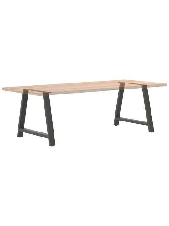Nohy k jídelnímu stolu ve tvaru a, 2 ks, antracitové, 90 x (72-73) cm, ocel