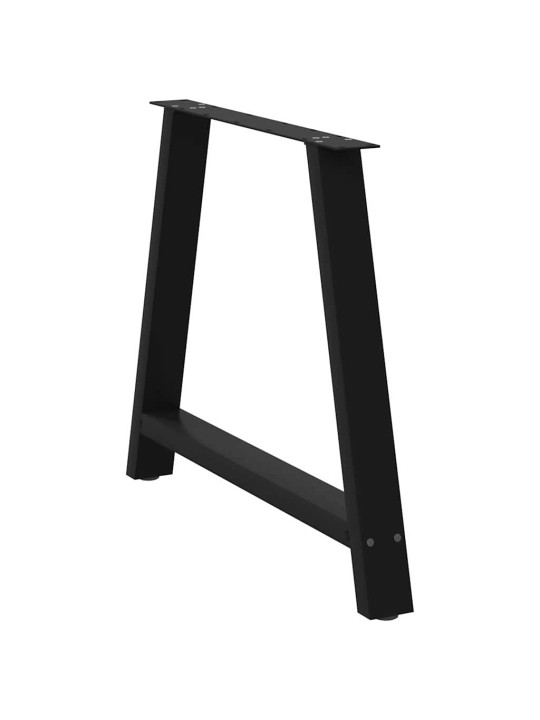 Nohy k jídelnímu stolu ve tvaru A, 2 ks, černé, 100 x (72-73) cm, ocel