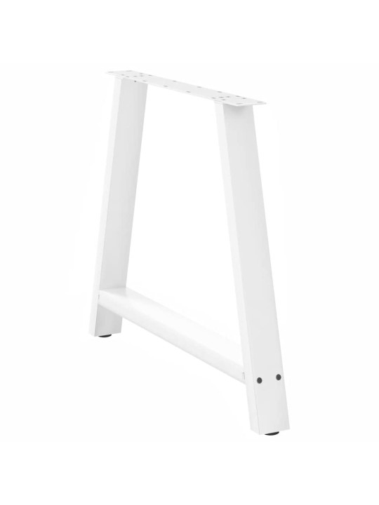 Nohy k jídelnímu stolu ve tvaru a, 2 ks, bílé, 100 x (72-73) cm, ocel