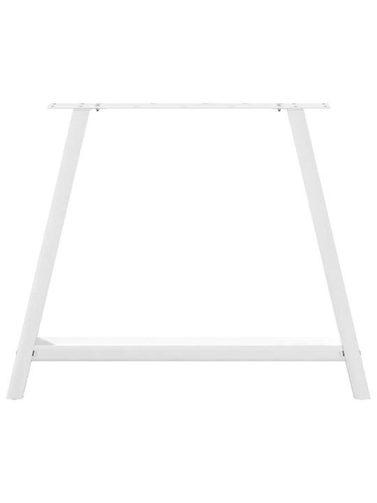 Nohy k jídelnímu stolu ve tvaru a, 2 ks, bílé, 100 x (72-73) cm, ocel