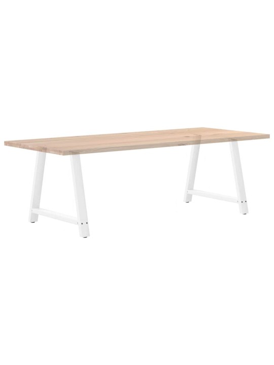 Nohy k jídelnímu stolu ve tvaru a, 2 ks, bílé, 100 x (72-73) cm, ocel