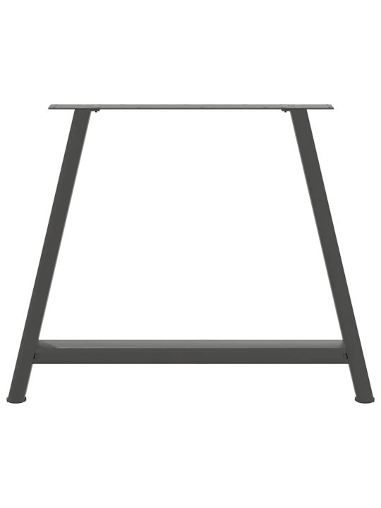 Nohy k jídelnímu stolu ve tvaru a, 2 ks, antracitové, 100 x (72-73) cm, ocel