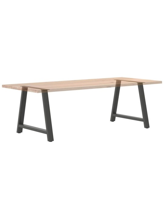 Nohy k jídelnímu stolu ve tvaru a, 2 ks, antracitové, 100 x (72-73) cm, ocel