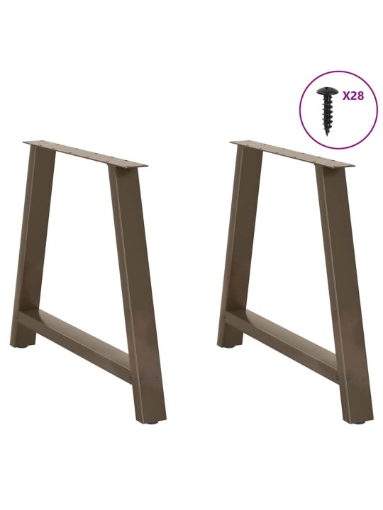 Nohy k jídelnímu stolu ve tvaru a, 2 ks, 100 x (72-73) cm, ocel