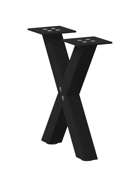 Nohy konferenčního stolku ve tvaru x, 2 ks, černé, 30 x (30-31) cm, ocel