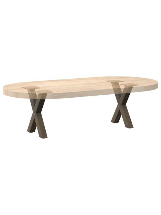 Nohy konferenčního stolku ve tvaru x, 2 ks, přírodní ocel, 30 x (30-31) cm, ocel