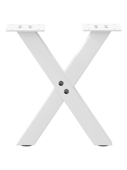 Nohy konferenčního stolku ve tvaru x, 2 ks, bílé, 40 x (30-31) cm, ocel