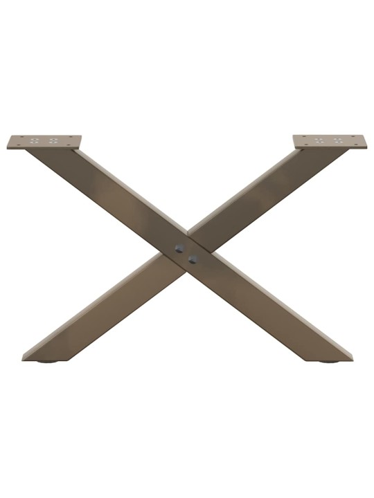 Nohy konferenčního stolku ve tvaru x, 2 ks, přírodní ocel, 50 x (30-31) cm, ocel