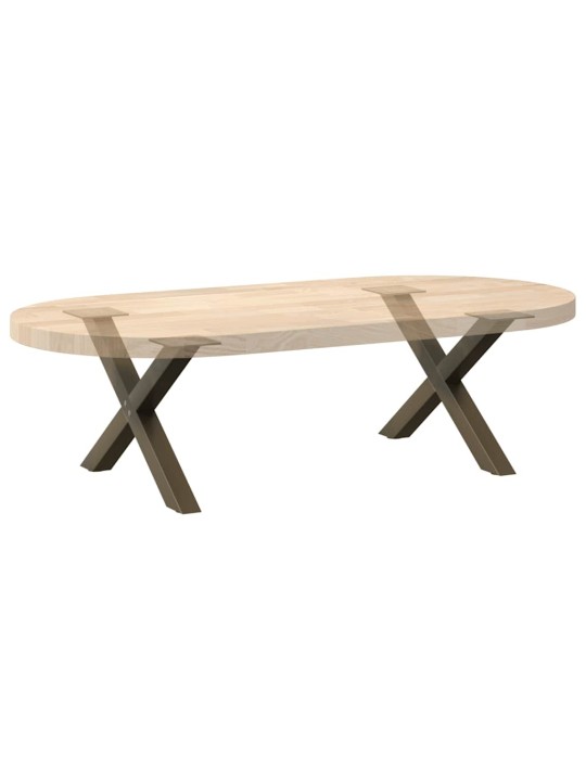 Nohy konferenčního stolku ve tvaru x, 2 ks, přírodní ocel, 50 x (30-31) cm, ocel