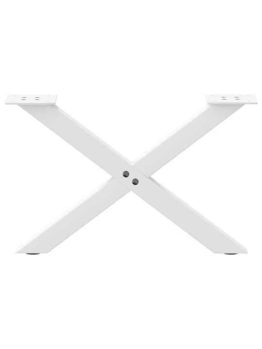 Nohy konferenčního stolku ve tvaru x, 2 ks, bílé, 60 x (30-31) cm, ocel