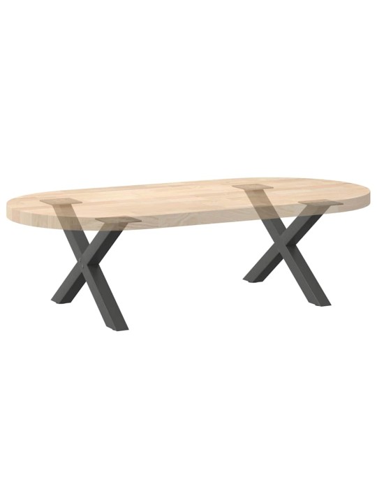 Nohy konferenčního stolku ve tvaru x, 2 ks, antracitové, 60 x (30-31) cm, ocel