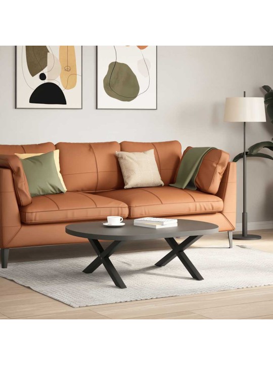 Nohy konferenčního stolku ve tvaru x, 2 ks, černé, 70 x (30-31) cm, ocel