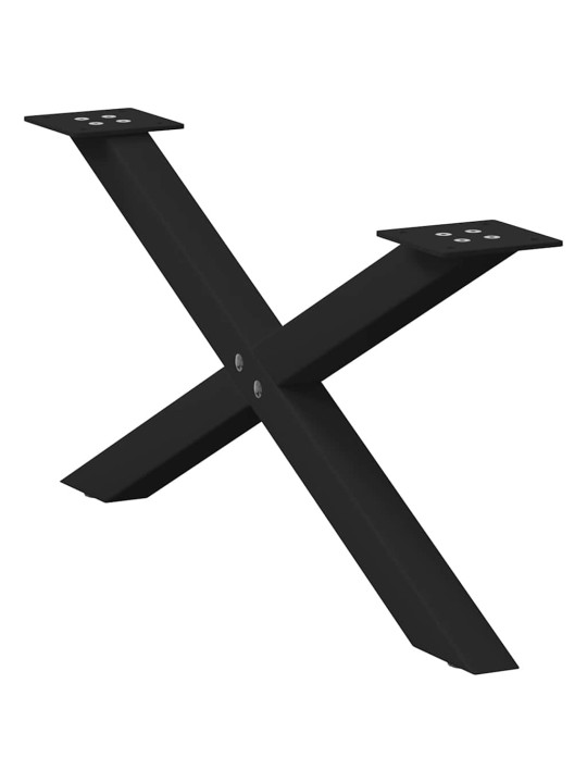 Nohy konferenčního stolku ve tvaru x, 2 ks, černé, 70 x (30-31) cm, ocel