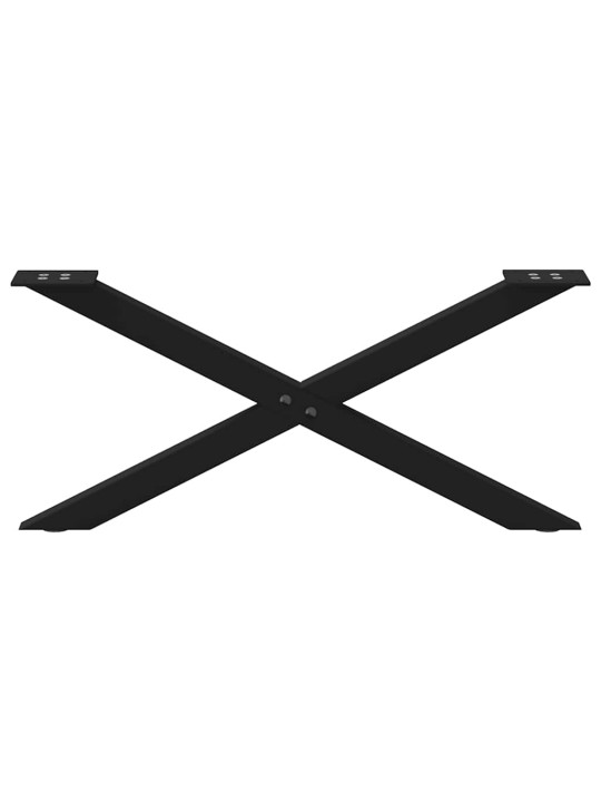 Nohy konferenčního stolku ve tvaru x, 2 ks, černé, 70 x (30-31) cm, ocel