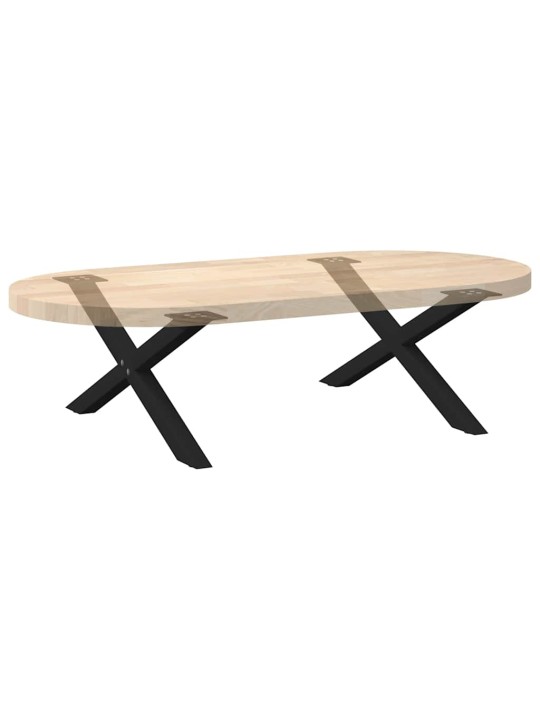 Nohy konferenčního stolku ve tvaru x, 2 ks, černé, 70 x (30-31) cm, ocel