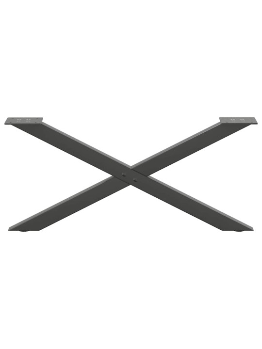 Nohy konferenčního stolku ve tvaru x, 2 ks, antracitové, 70 x (30-31) cm, ocel