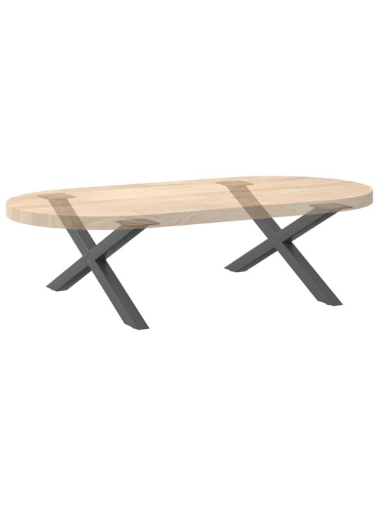 Nohy konferenčního stolku ve tvaru x, 2 ks, antracitové, 70 x (30-31) cm, ocel