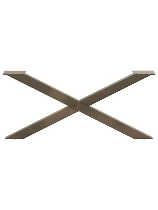 Nohy konferenčního stolku ve tvaru x, 2 ks, přírodní ocel, 70 x (30-31) cm, ocel