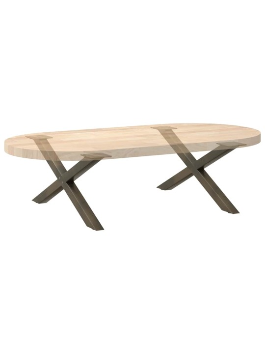 Nohy konferenčního stolku ve tvaru x, 2 ks, přírodní ocel, 70 x (30-31) cm, ocel