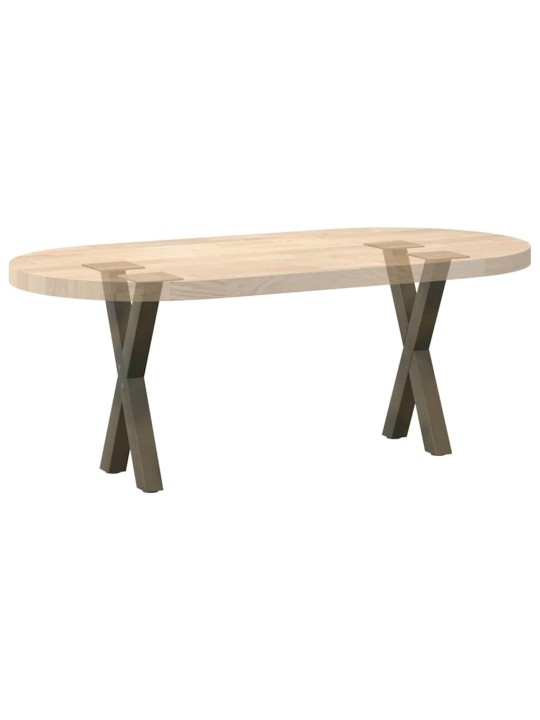 Nohy konferenčního stolku ve tvaru x, 2 ks, přírodní ocel, 28 x (42-43) cm, ocel