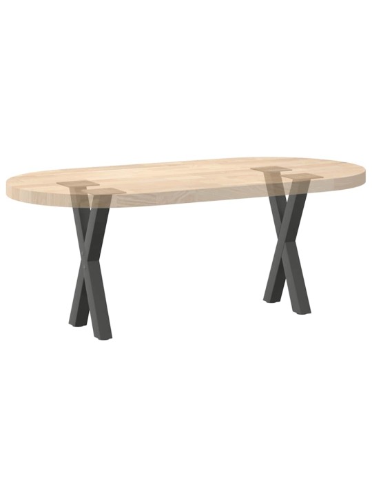 Nohy konferenčního stolku ve tvaru x, 2 ks, antracitové, 38 x (42-43) cm, ocel