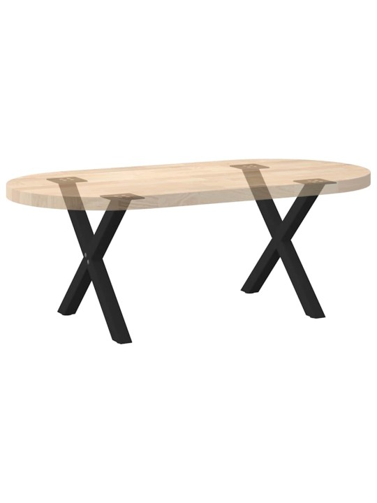 Nohy konferenčního stolku ve tvaru x, 2 ks, černé, 38 x (42-43) cm, ocel