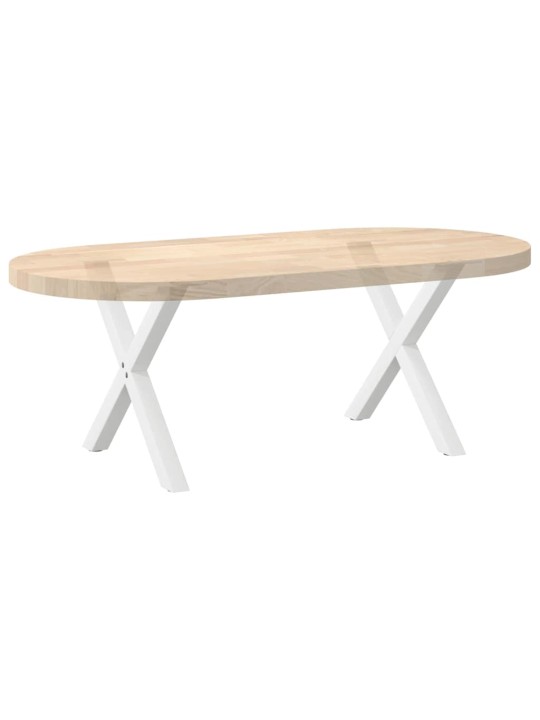 Nohy konferenčního stolku ve tvaru x, 2 ks, bílé, 50 x (42-43) cm, ocel