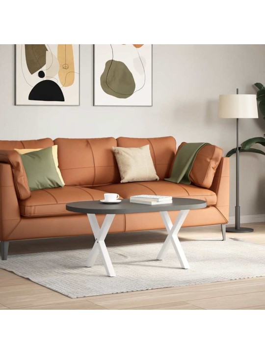 Nohy konferenčního stolku ve tvaru x, 2 ks, bílé, 60 x (42-43) cm, ocel